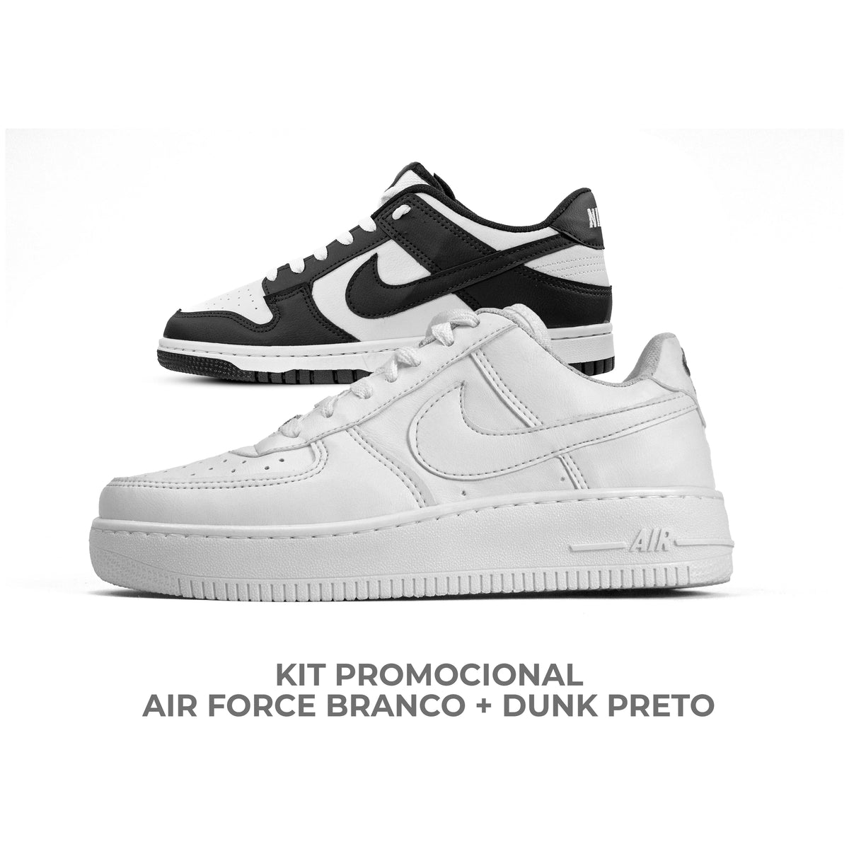 Kit Air Force Branco + Dunk Preto ²